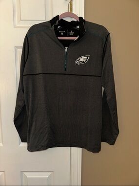Philadelphia Eagles Black Quarter-Zip Pullover